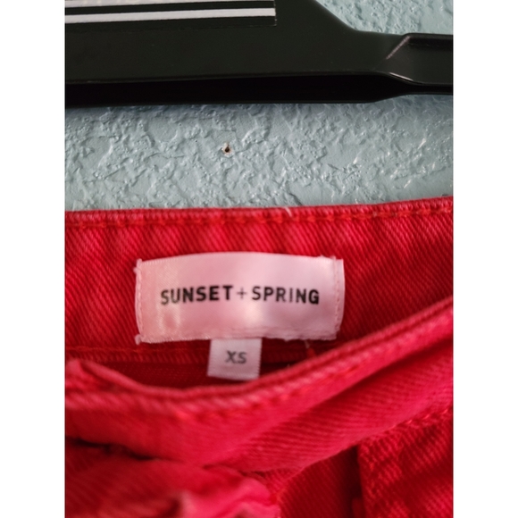 Sunset + Spring | Distressed Denim Mini Skirt - Picture 6 of 7